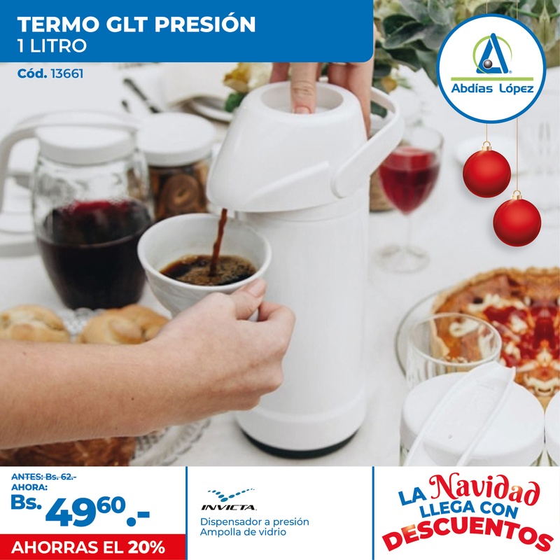 TERMO GLT PRESION 1L BLANCO