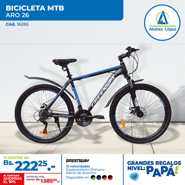 Bicicleta Deportiva Greenway Aro 26"