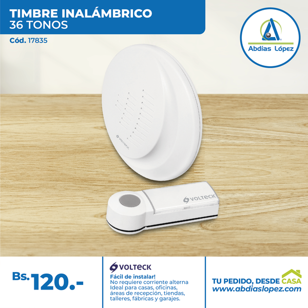 Timbre Inalambrico De 36 Tonos Y 1 Control