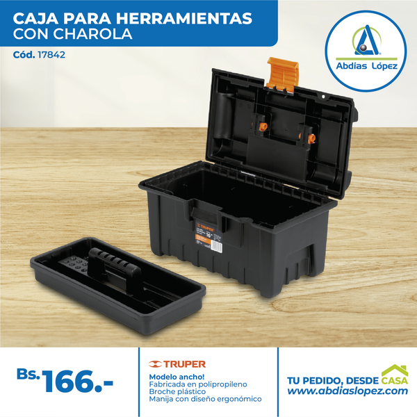 Caja Negro Para Herramientas De 16 Truper