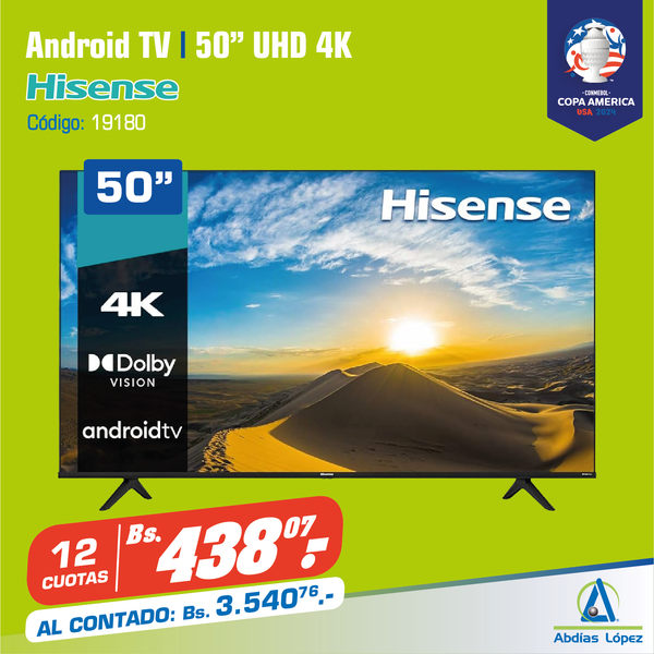 Televisor Hisense 50" 4K Uhd Smart Android