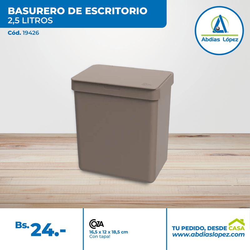 Basurero de Escritorio con Tapa