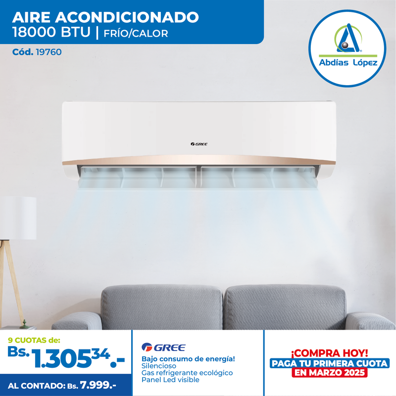 AIRE ACONDICIONADO GREE 18000 BTU