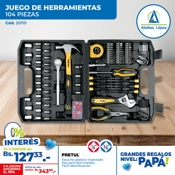 Juego De Herramientas Set De 104