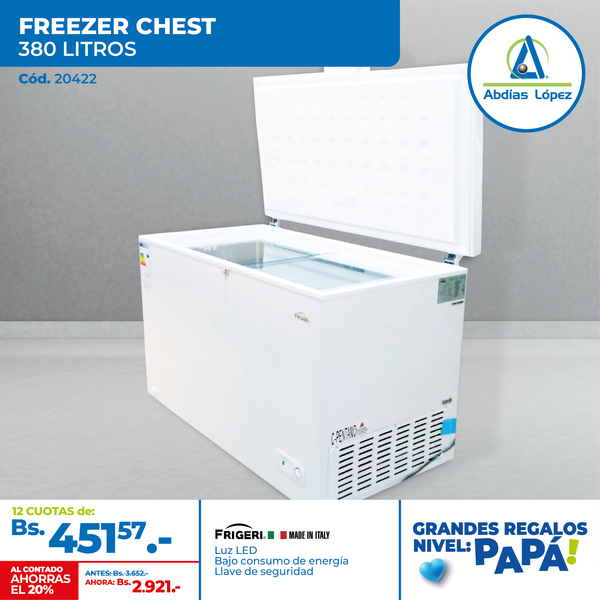 FREEZER FRIGERI DE 380L CHEST FREEZER LUZ