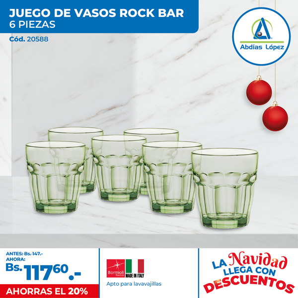 Juego de vasos rock bar