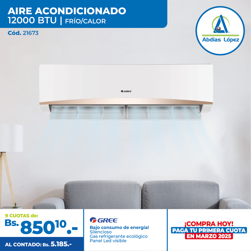 AIRE ACONDICIONADO GREE 12000 BTU