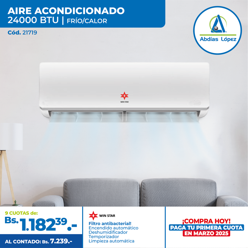 Aire Acondicionado WIN STAR 24.000 BTU