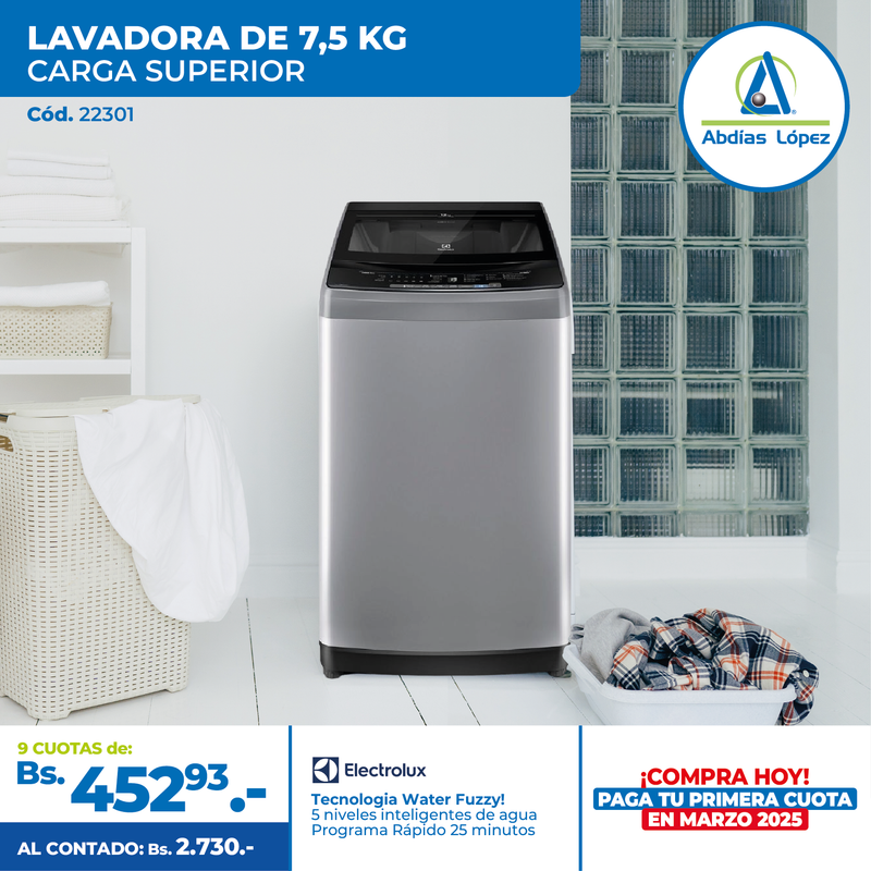 Lavadora Electrolux - 7.5 Kg