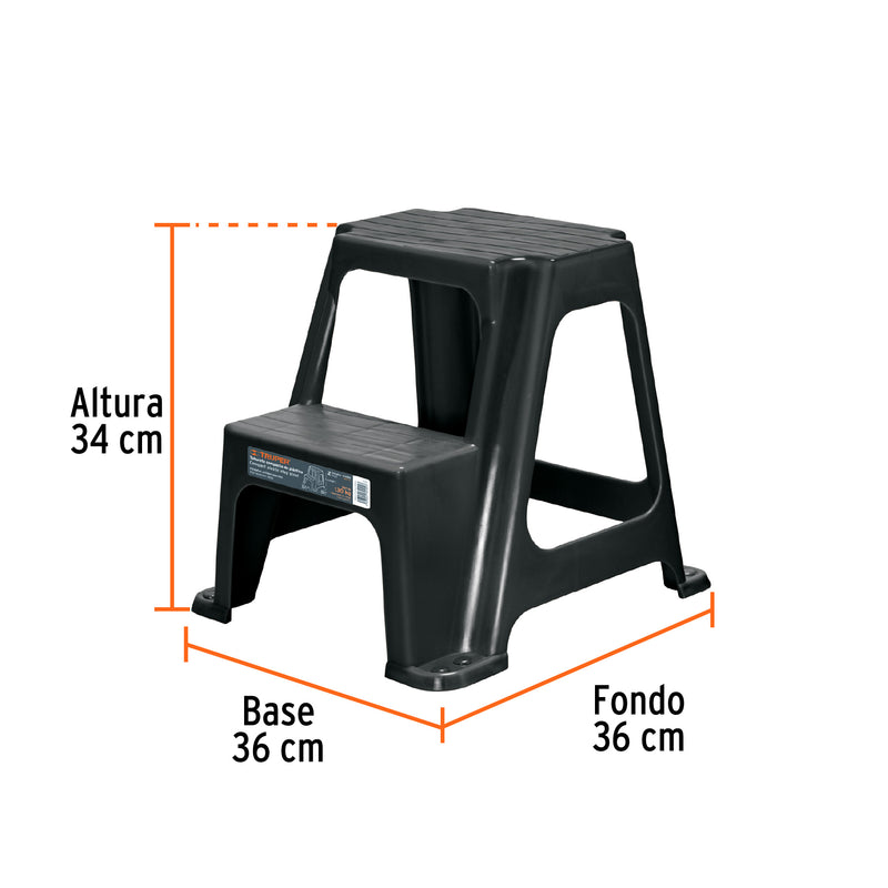 Taburete Compacto 2 Peldaños 136 Kg