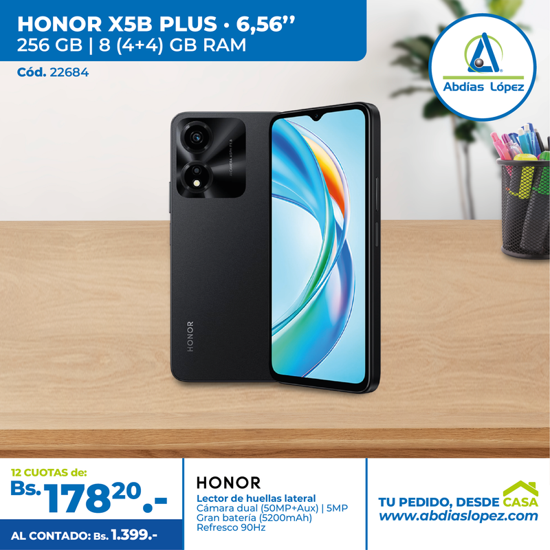 CELULAR HONOR X5B PLUS DE 256GB