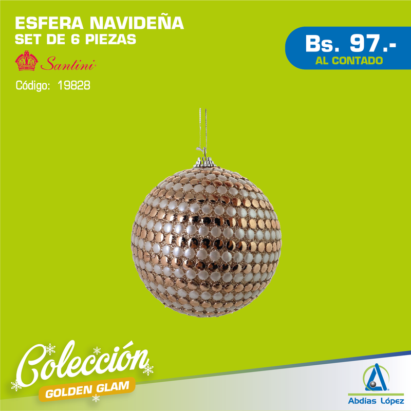 Esfera Navideña Dorado