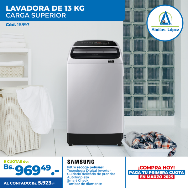 Lavadora de Carga Superior 13Kg