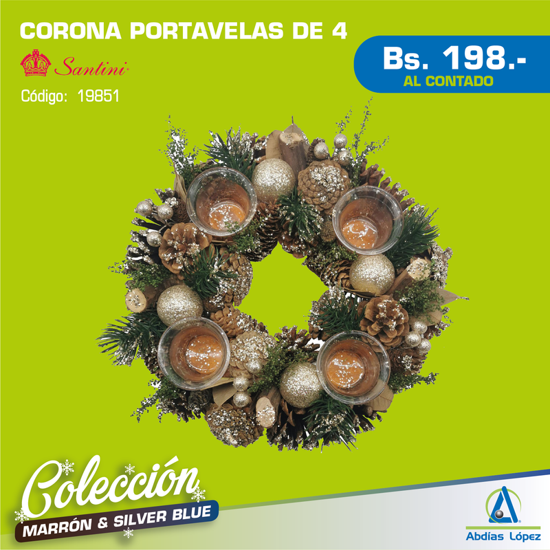 Corona Portavelas De 4